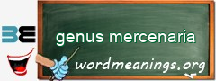 WordMeaning blackboard for genus mercenaria